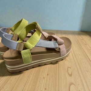 Reef Pastel Multi-Color Platform Sandals